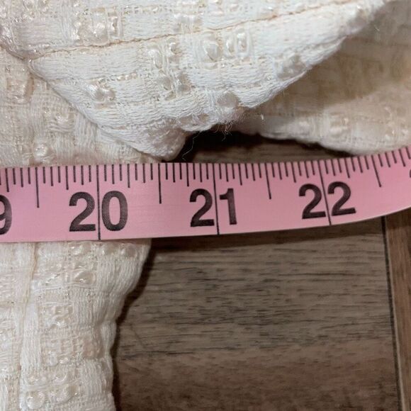 Line and Dot Women’s Avery Double-Breasted Lapel Lined Blazer Jacket Ivory Large - Picture 9 of 12